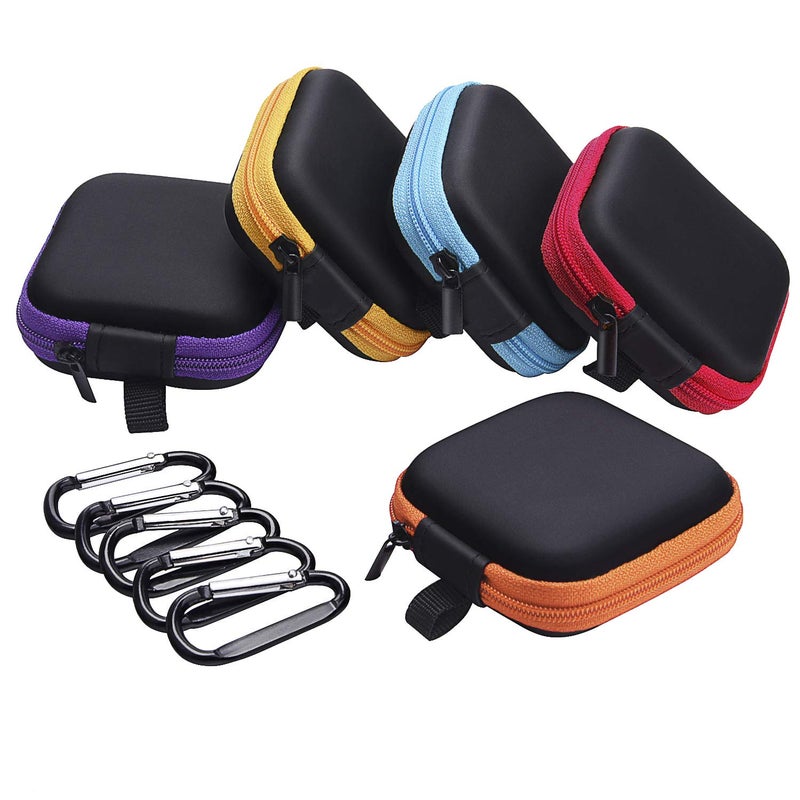 Sunmns 5 Pieces in Ear Bud Earphone Headset Headphone Case Mini Storage Carrying Pouch Bag - Image 1